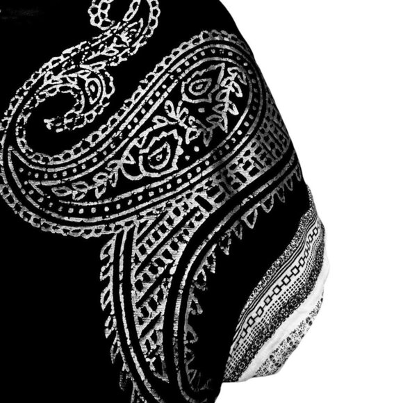 CHICO'S Zenergy Tee Medium (Chicos1) Womens Top Black Graphic Print Cotton Modal - Picture 6 of 9